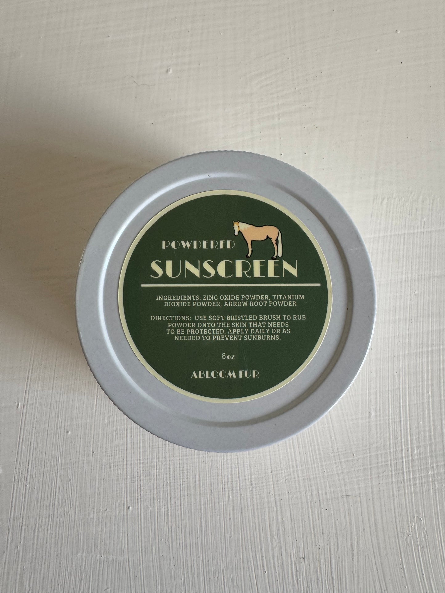 Equine Powdered Sunscreen